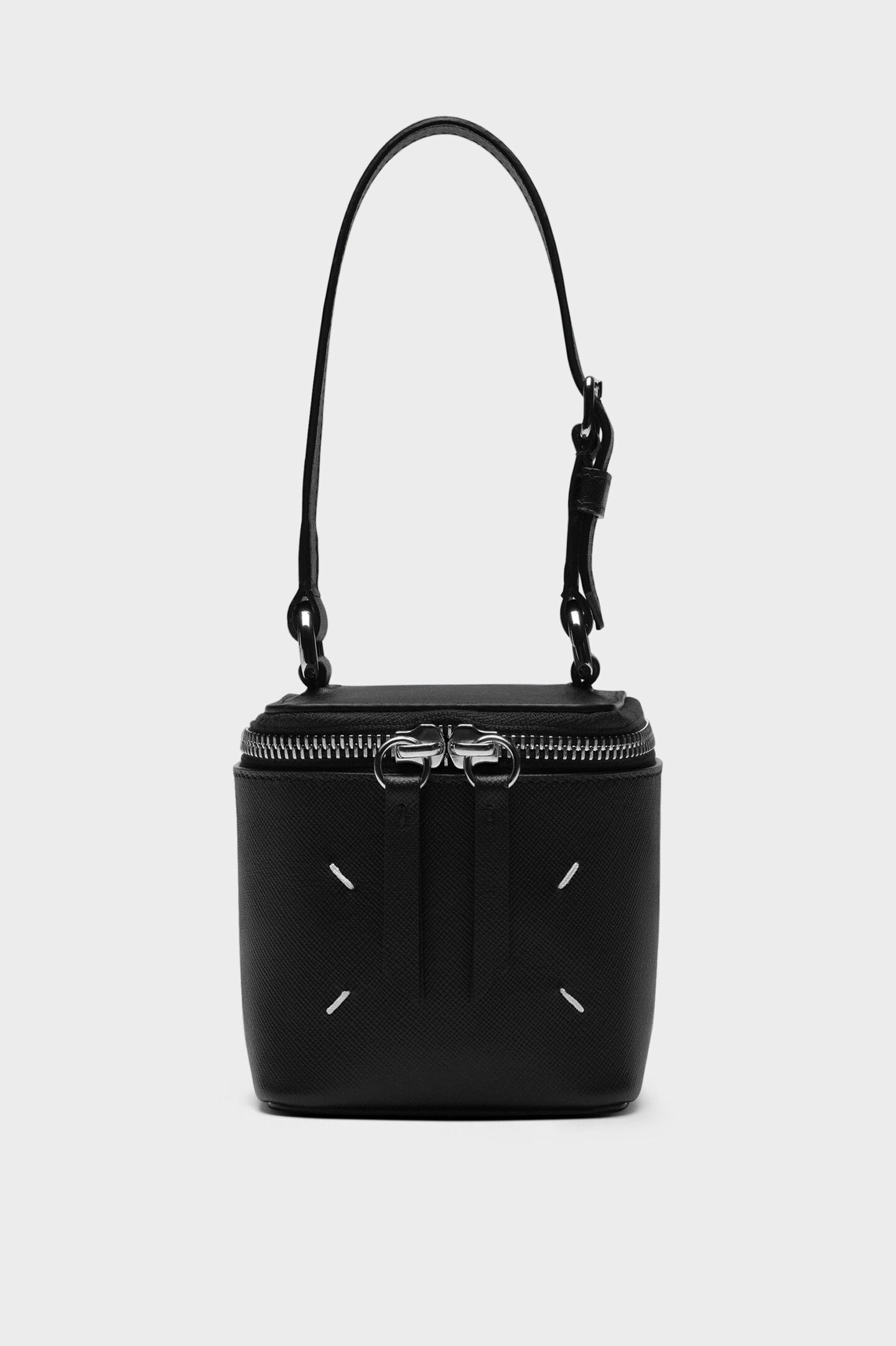 Black Leather Mini Box Bag | Maison Margiela