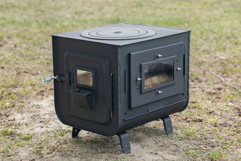 ミニ薪ストーブ 3面窓付”チョッパー”煙突横出し 商品詳細│薪ストーブ