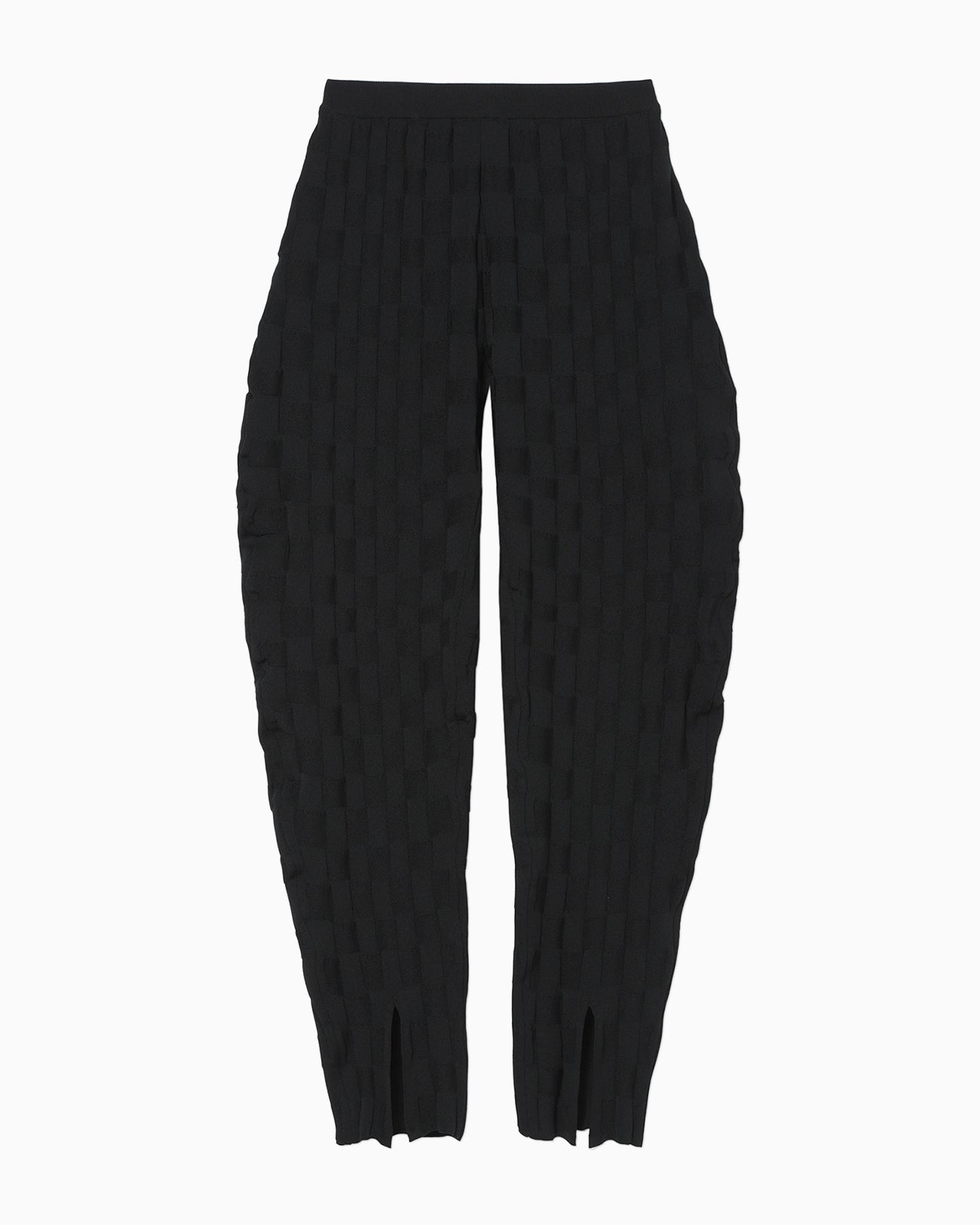 Links Stitch Knitted Trousers - black - Mame Kurogouchi