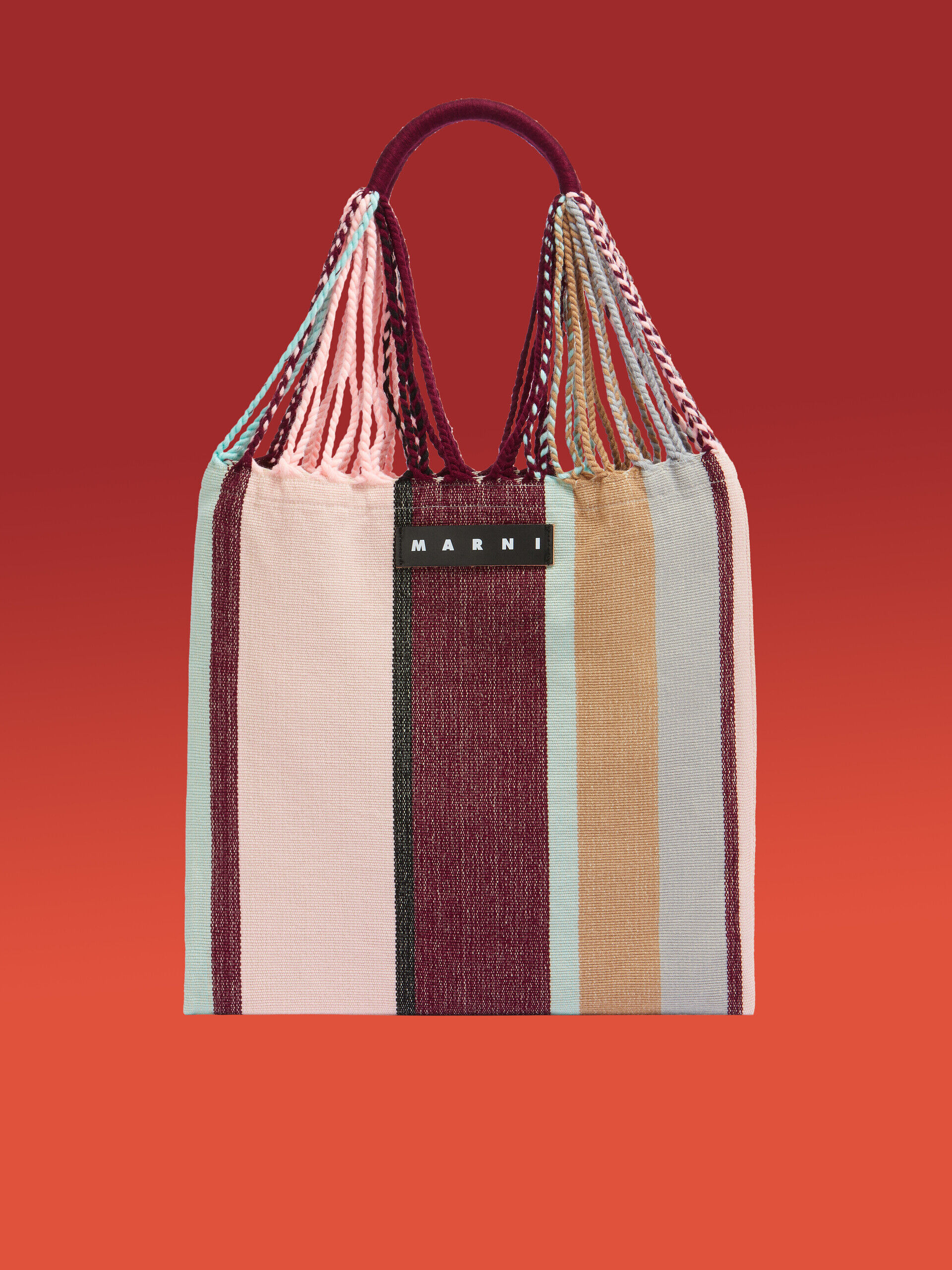 レッド マルチカラー MARNI MARKET HAMMOCK クロシェバッグ | Marni