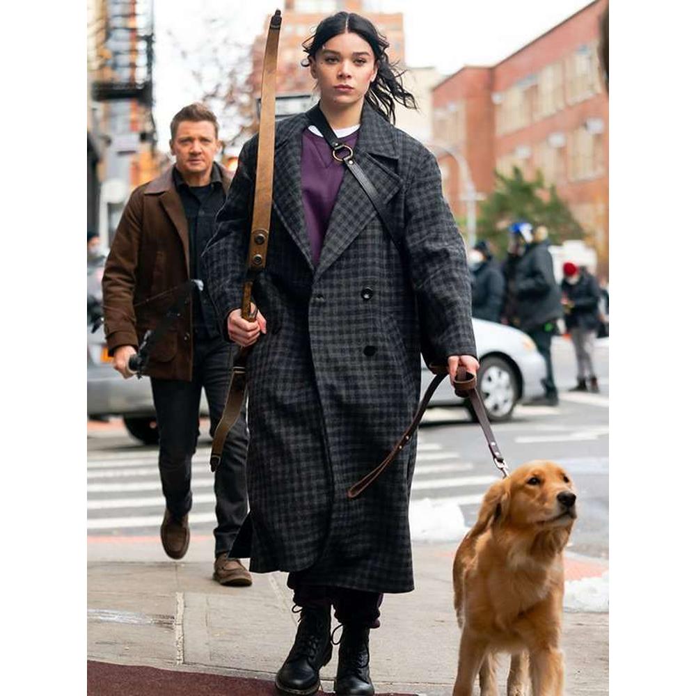 Hailee Steinfeld Black Trench Coat - Kate Bishop Coat