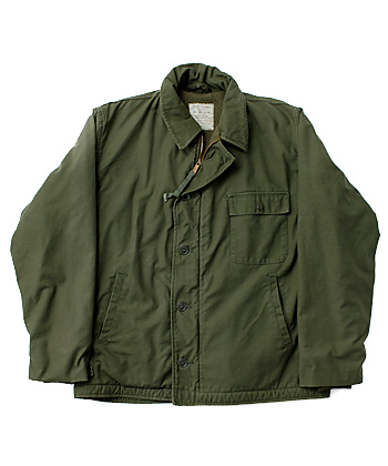 US NAVY(米海軍) A2 デッキジャケット/DLA-80年/サイズ：L/実物・極上