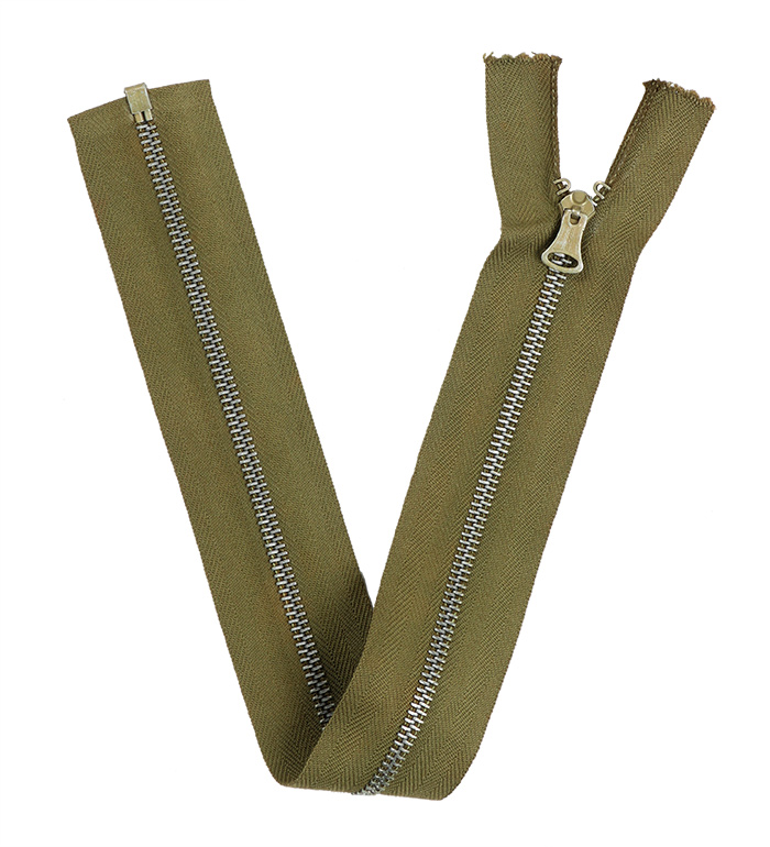 CONMAR M43 #5 ベル形ピンロック、オリーブカーキー、オープンジッパー