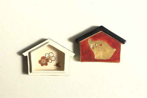 ワンコせんせ 茶道具 真葛焼 色絵 棗 久田宗也極め箱 M 9547 茶道具