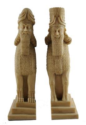 Lamassu Bookend Mixed Bull and Lion Lamassu Assyrian Bookend [AS57