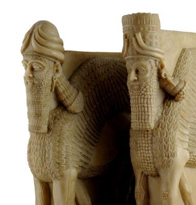 Lamassu Bookend Mixed Bull and Lion Lamassu Assyrian Bookend [AS57