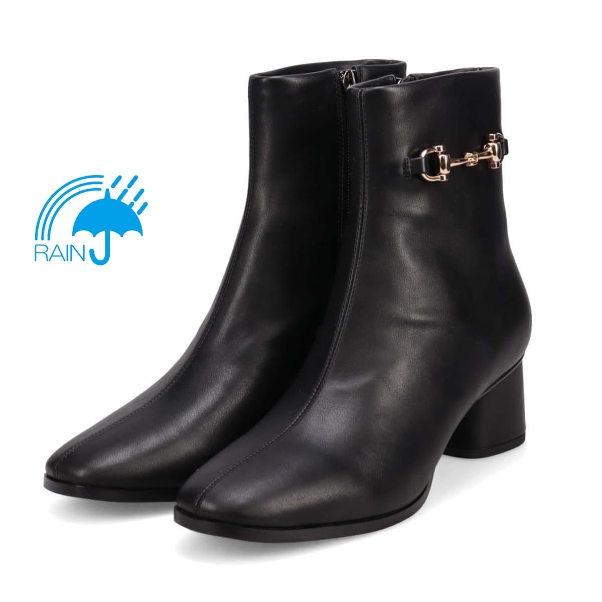 撥水仕様】モデロ MODELLO ショートブーツ DML3103(23.0 BLACK