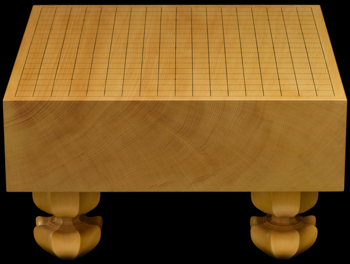 本榧足付碁盤 4寸（天柾） ga40026 | 前川榧碁盤店