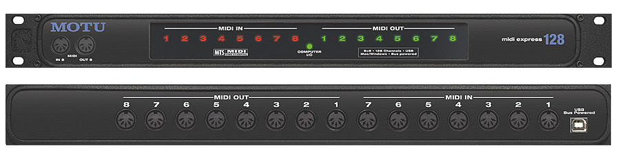 MOTU（マークオブザユニコーン） ／ MIDI Express 128 [8イン／8アウト