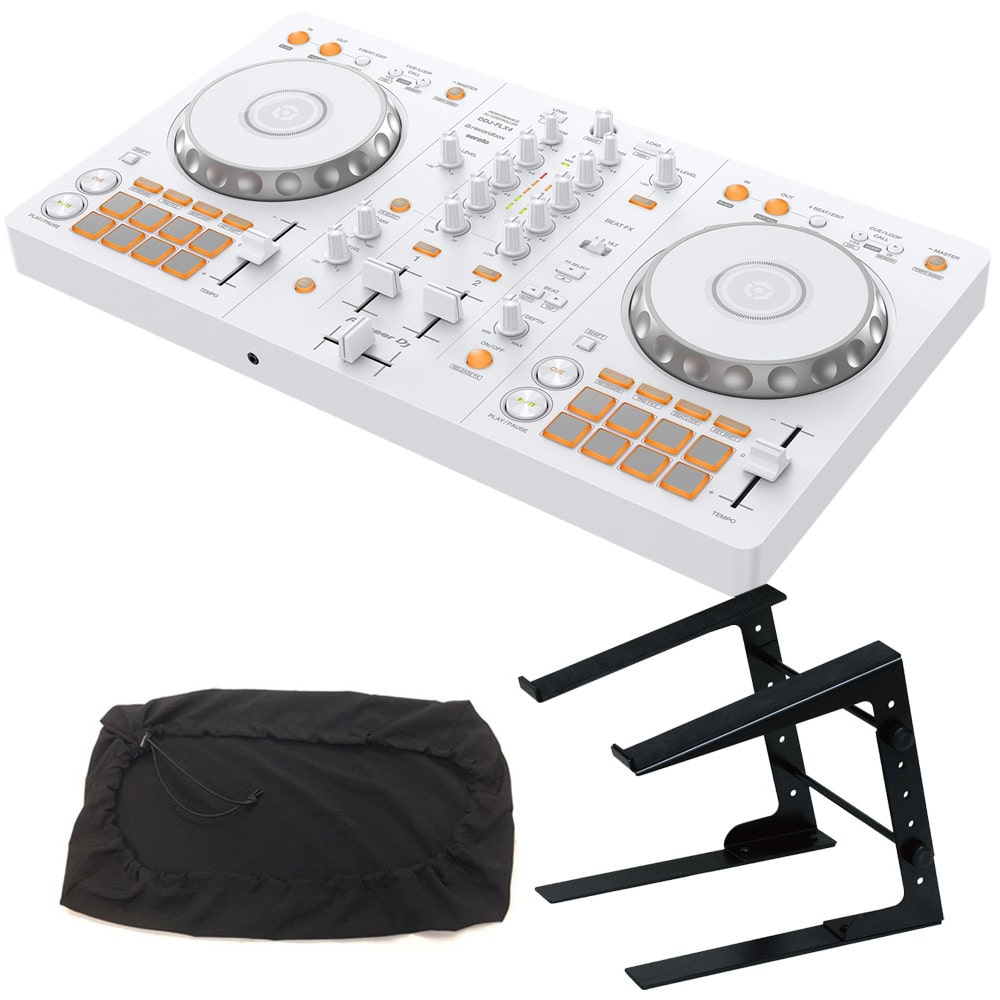 Pioneer DJコントローラー DDJ-FLX4 + PCスタンド + ダストカバー