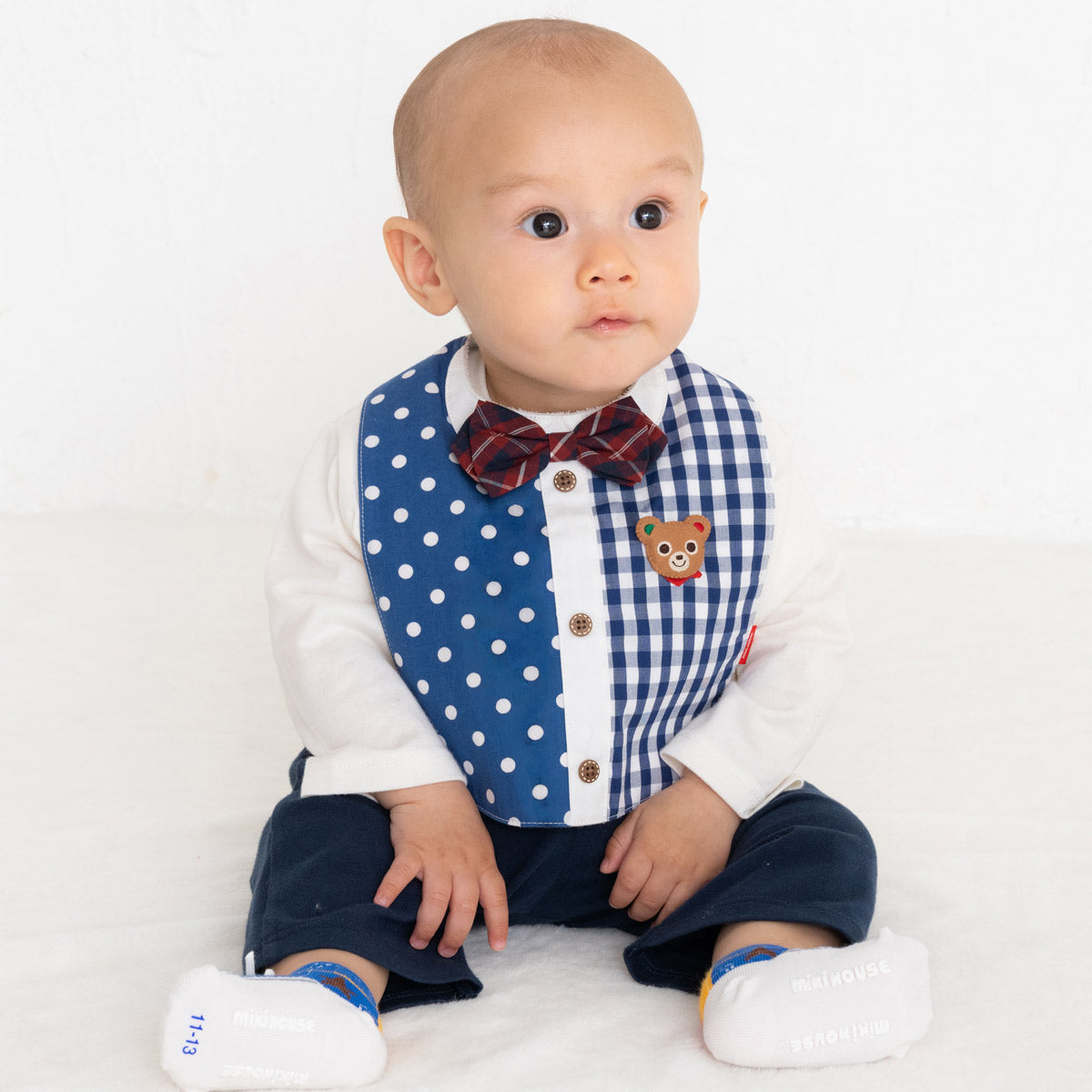 シャツ風スタイ・パンツセット – ミキハウスオフィシャルサイト