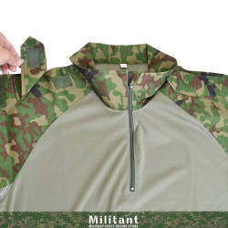 コンバットシャツ-II VCリップストップ 陸自迷彩 （袖リップ難燃生地