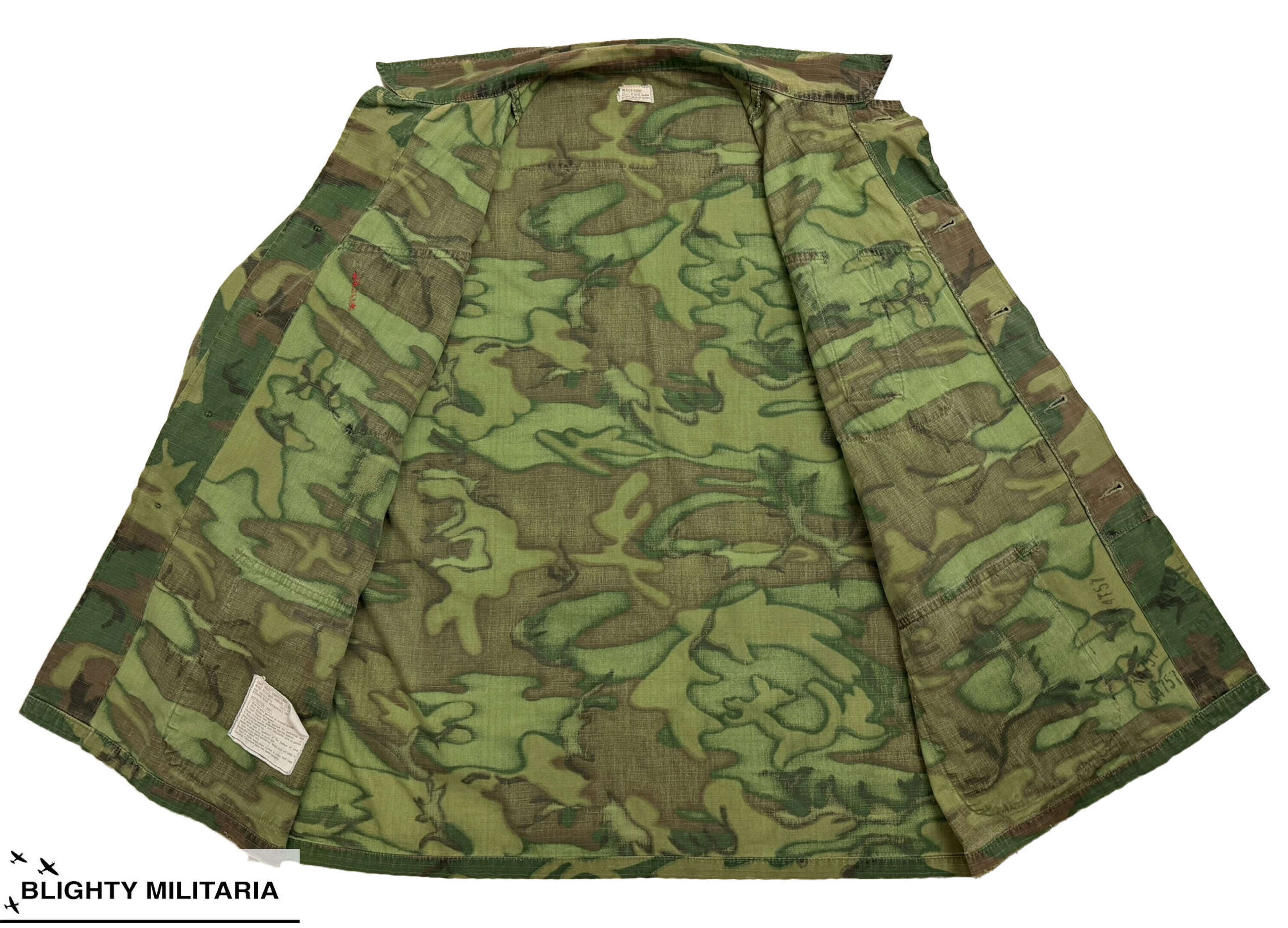 Original Vietnam War 1969 Dated ERDL Jungle Fatigue Bush Jacket