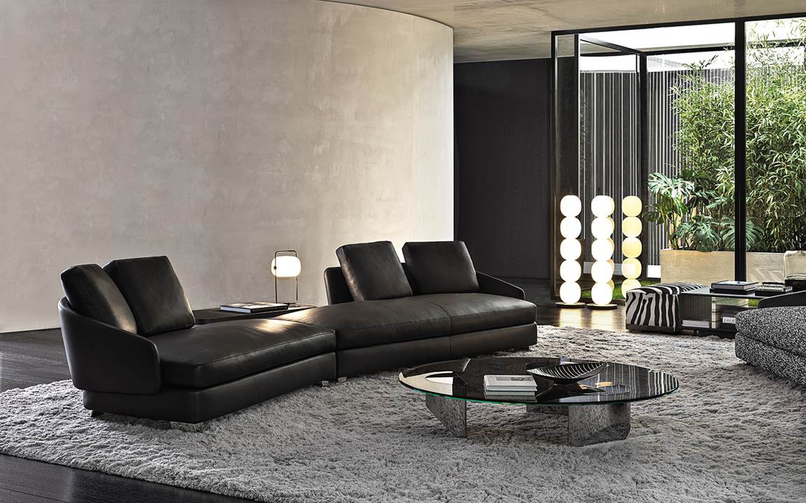 ミノッティ minotti クッション 黒ピローのみ ミノッティ minotti