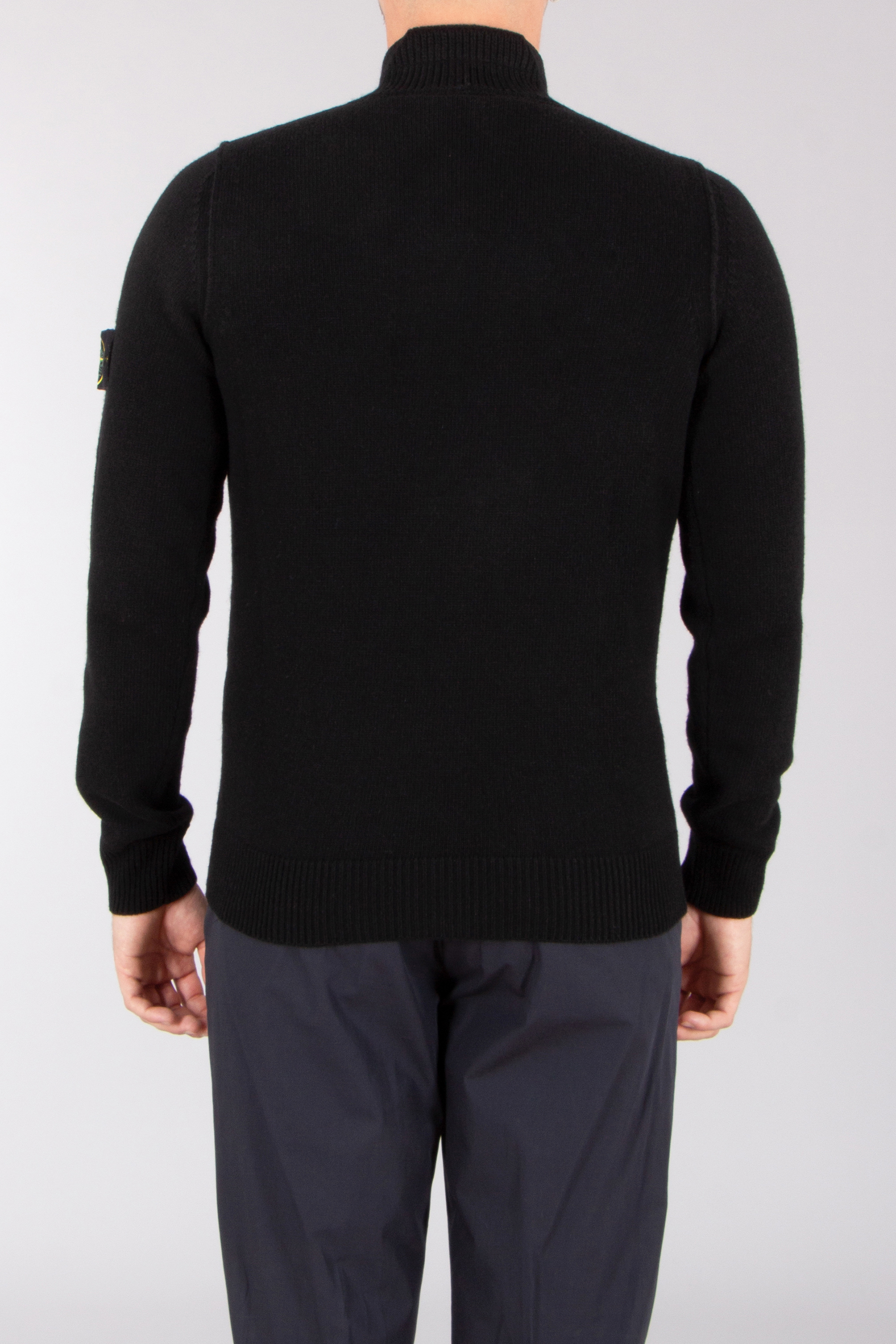 STONE ISLAND Regular Fit Lambswool-Nylon Blend Half-Zip Sweater