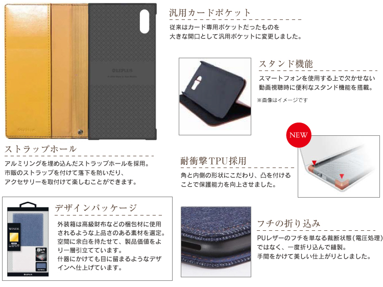 Xperia(TM) XZ/XZs SO-03J/SOV35/SoftBank デニムフラップケース