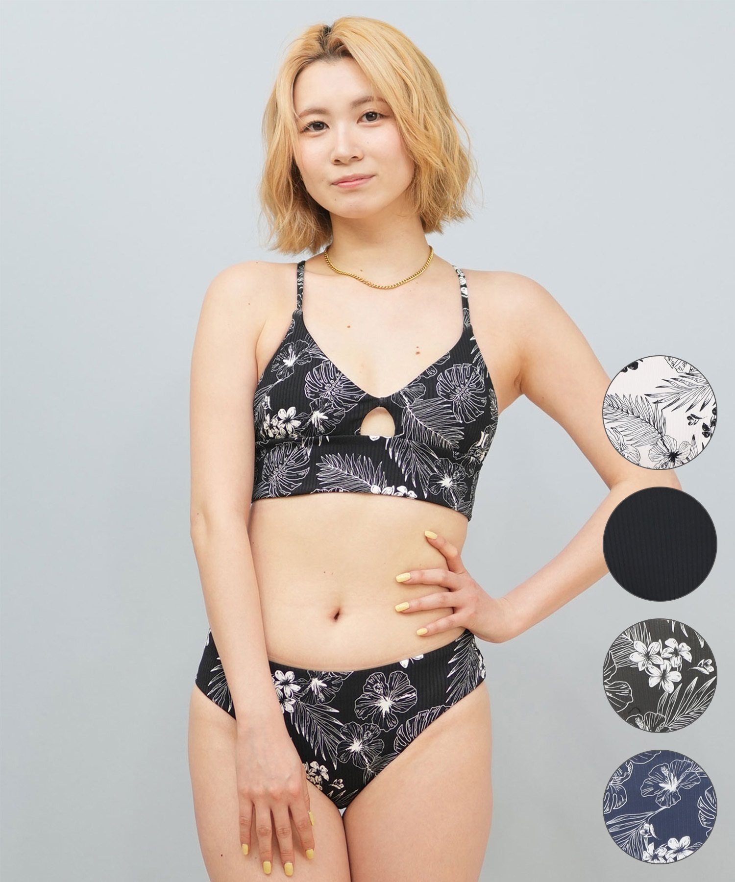 Hurley ハーレー 水着 レディース リブ素材 RIB CROSS BACK SET