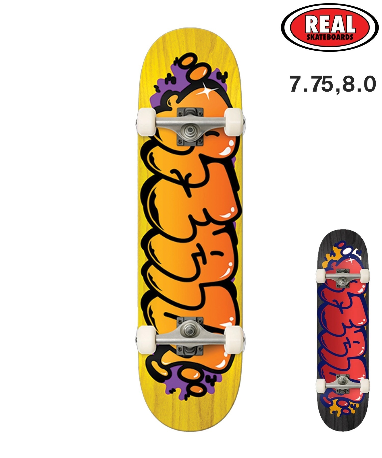 REAL リアル スケートボード コンプリート 7.75inch,8.0inch BUBBLE
