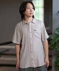 BRIXTON ブリクストン 半袖 シャツ メンズ CHARTER HB STRIPE S S WVN