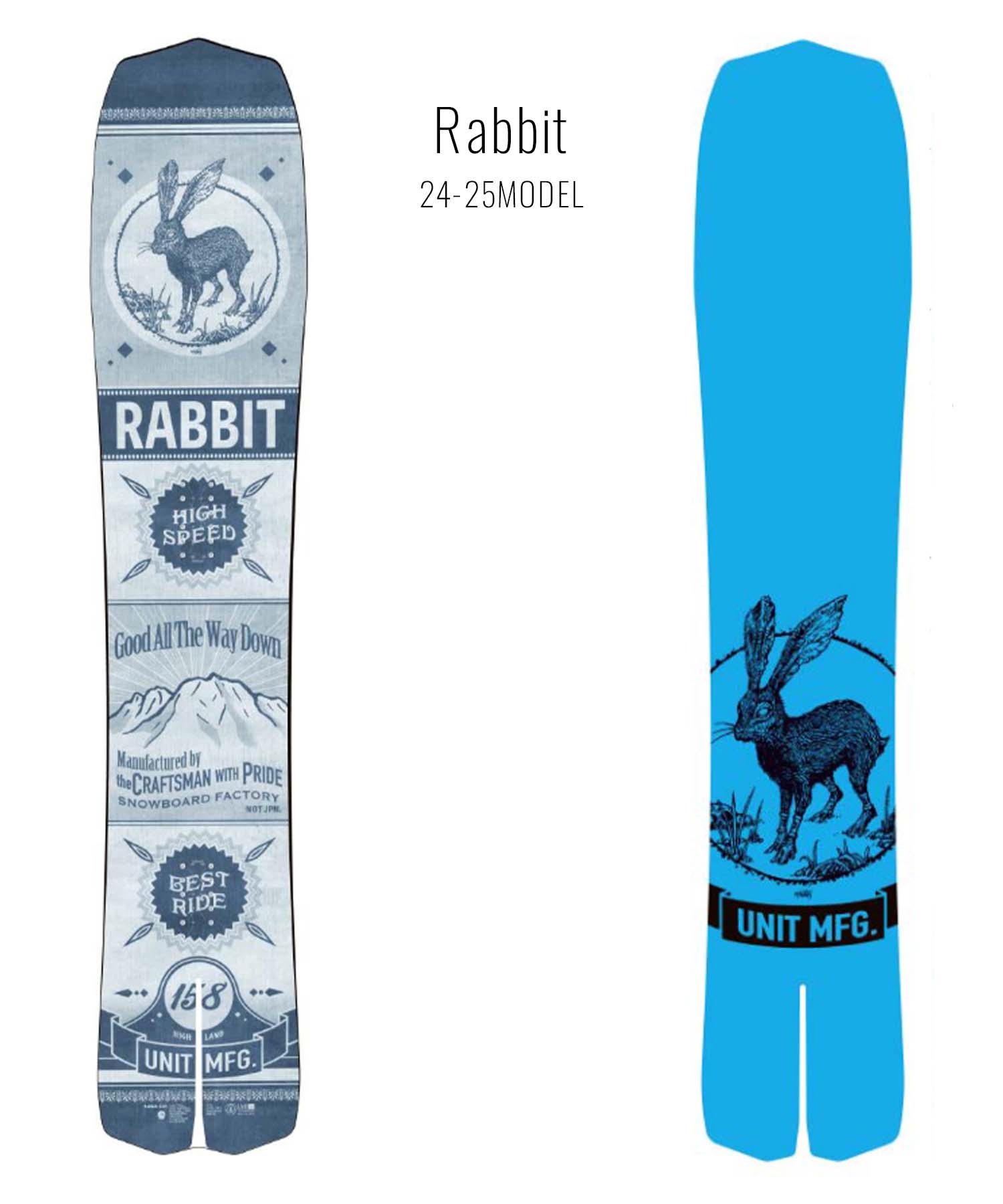 UNIT MFG ユニット ラビット スノーボード 板 メンズ 24-25 LL K15