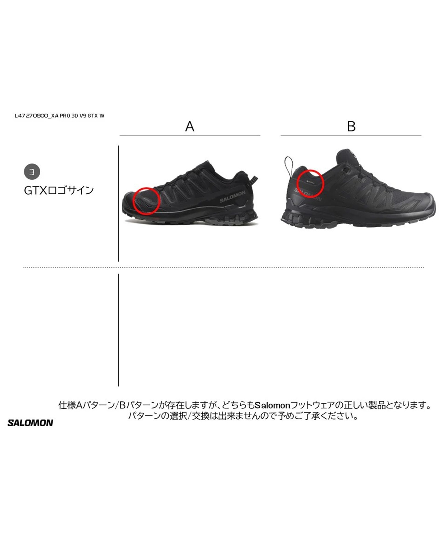 SALOMON/サロモン XA PRO 3D V9 GTX W エックスエープロブイナイン