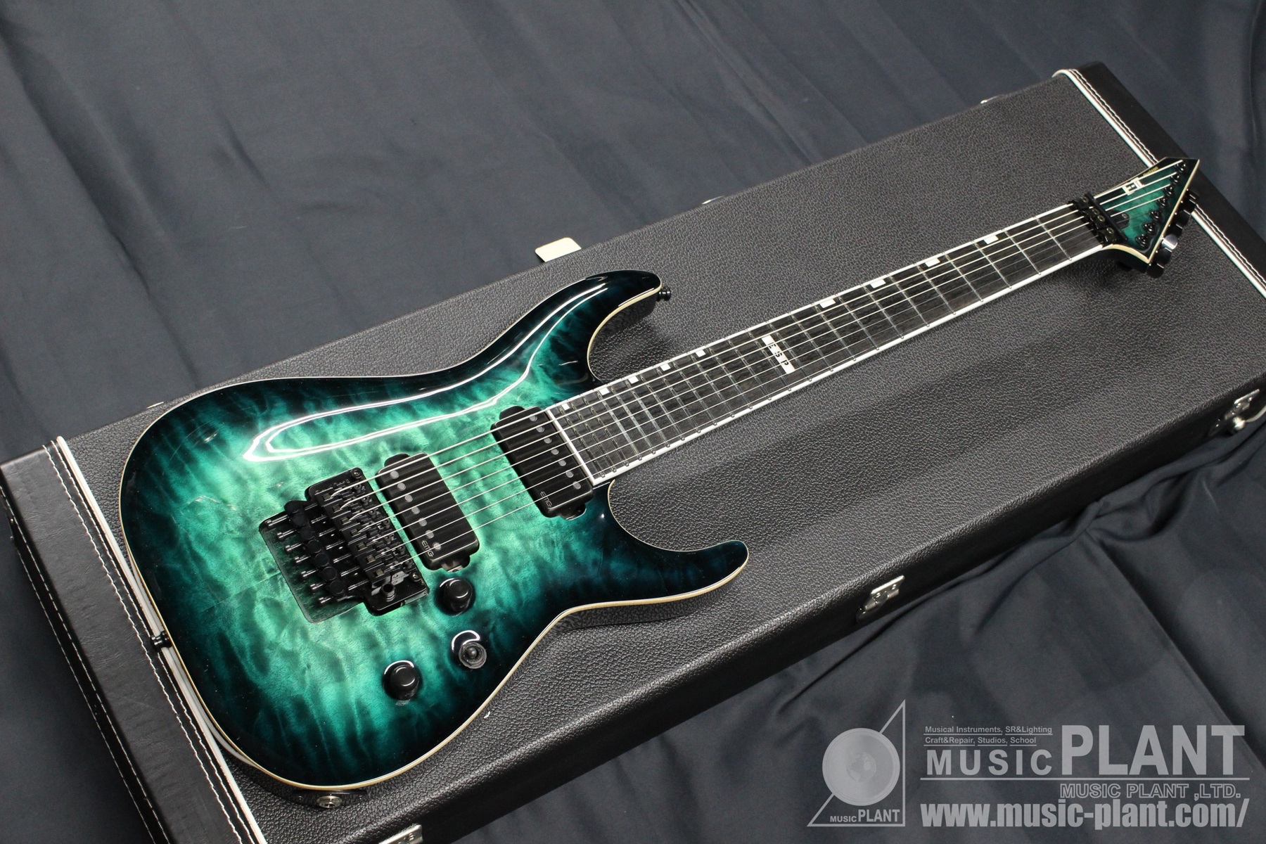 E-II HORIZONシリーズ エレキギターHORIZON FR-7 QM Black Turquoise