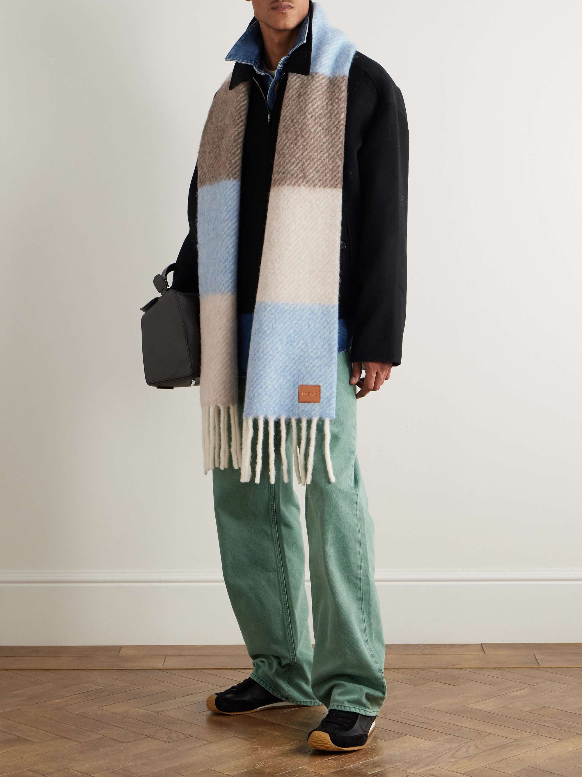 ACNE STUDIOS Canada Fringed Tie-Dyed Wool Scarf for Men | MR PORTER