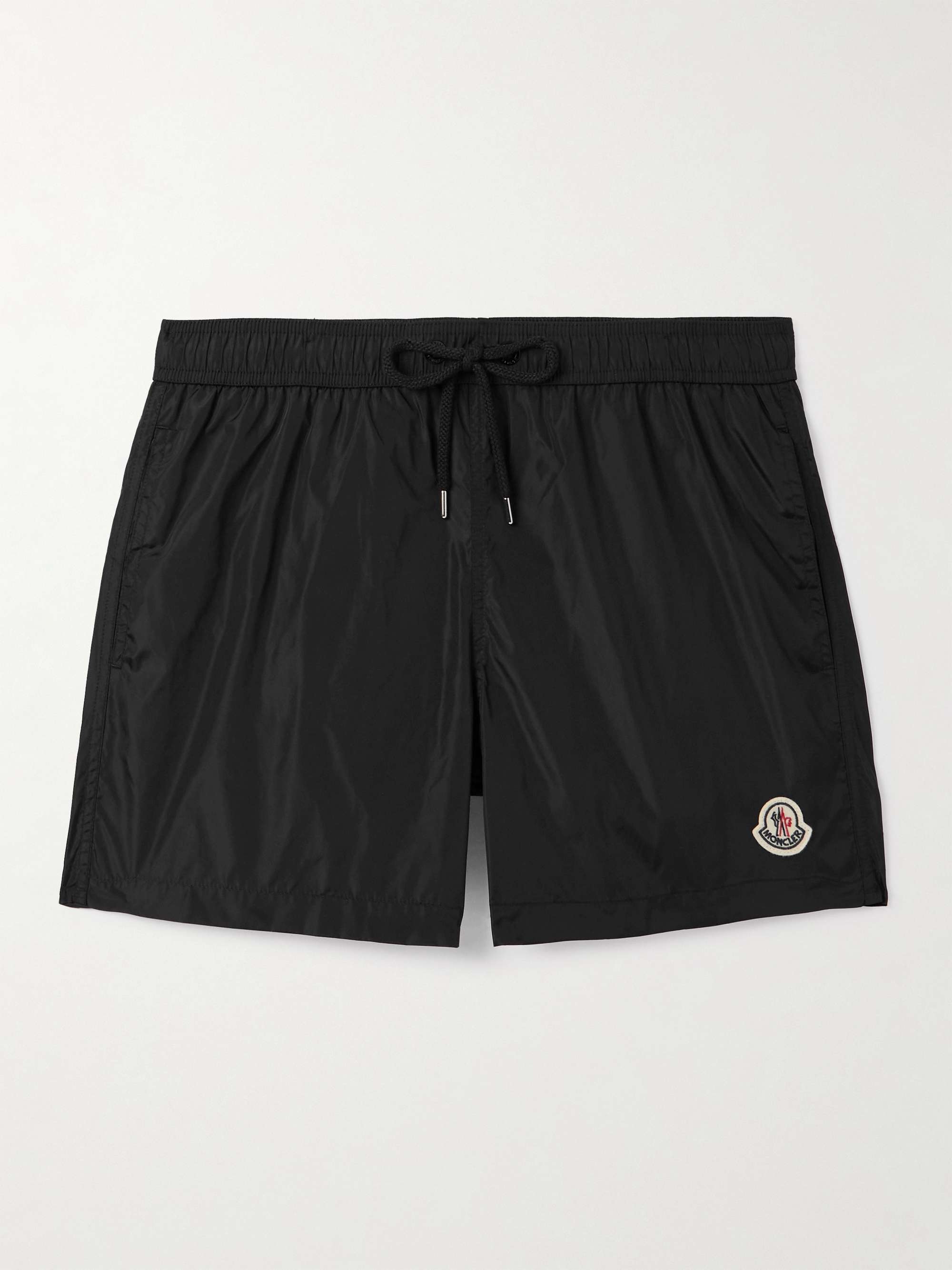 MONCLER Straight-Leg Mid-Length Logo-Appliquéd Swim Shorts for Men
