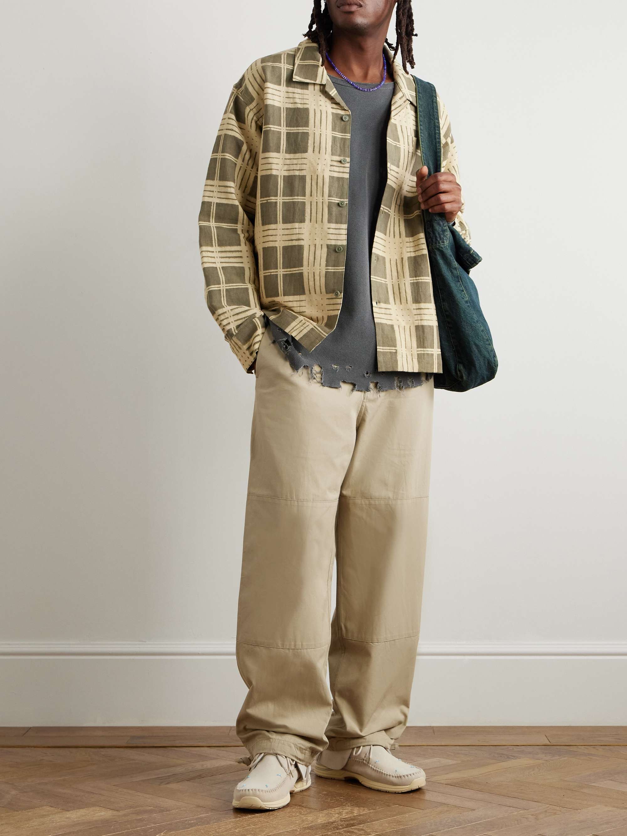 VISVIM Sharma Straight-Leg Cotton-Twill Drawstring Chinos for Men