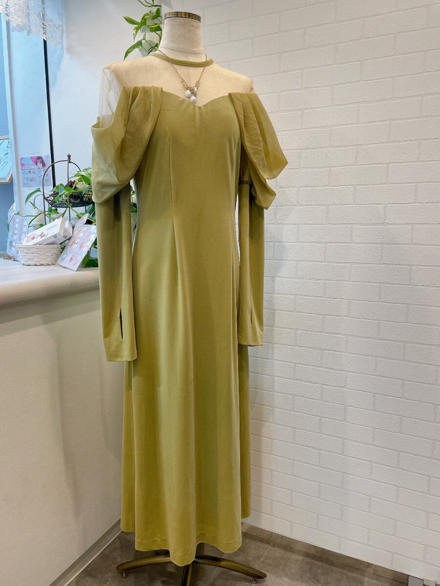 my closet / UND VELOUR OFF SHOULDER DRESS M