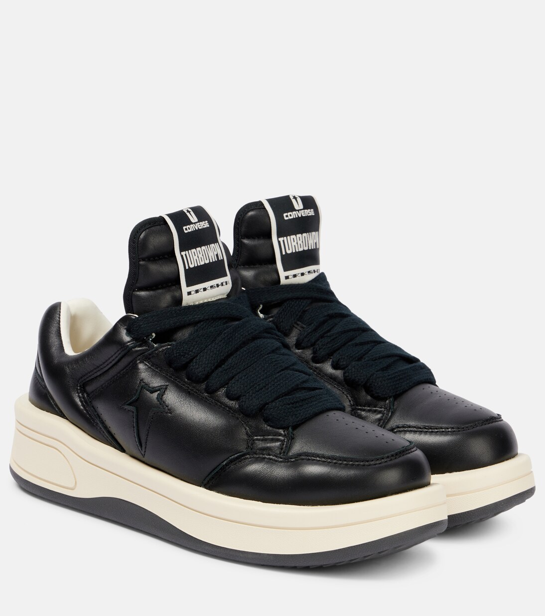 X Converse - Sneakers Turbowpn in pelle in Nero - Rick Owens
