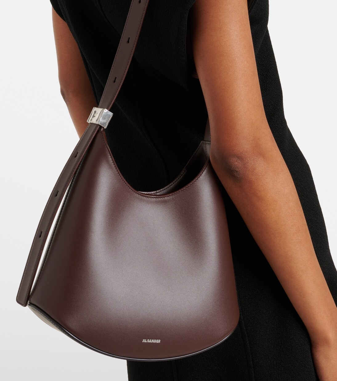 Eldorado Small leather shoulder bag in brown - Jil Sander | Mytheresa