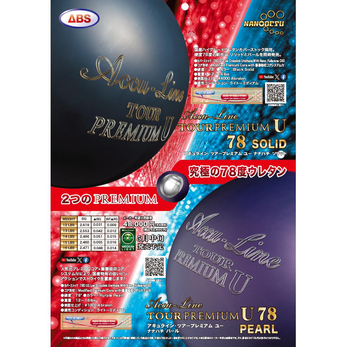 ABS)アキュライン・ツアープレミアム ユー 78 パール [ABS] - 27,800円