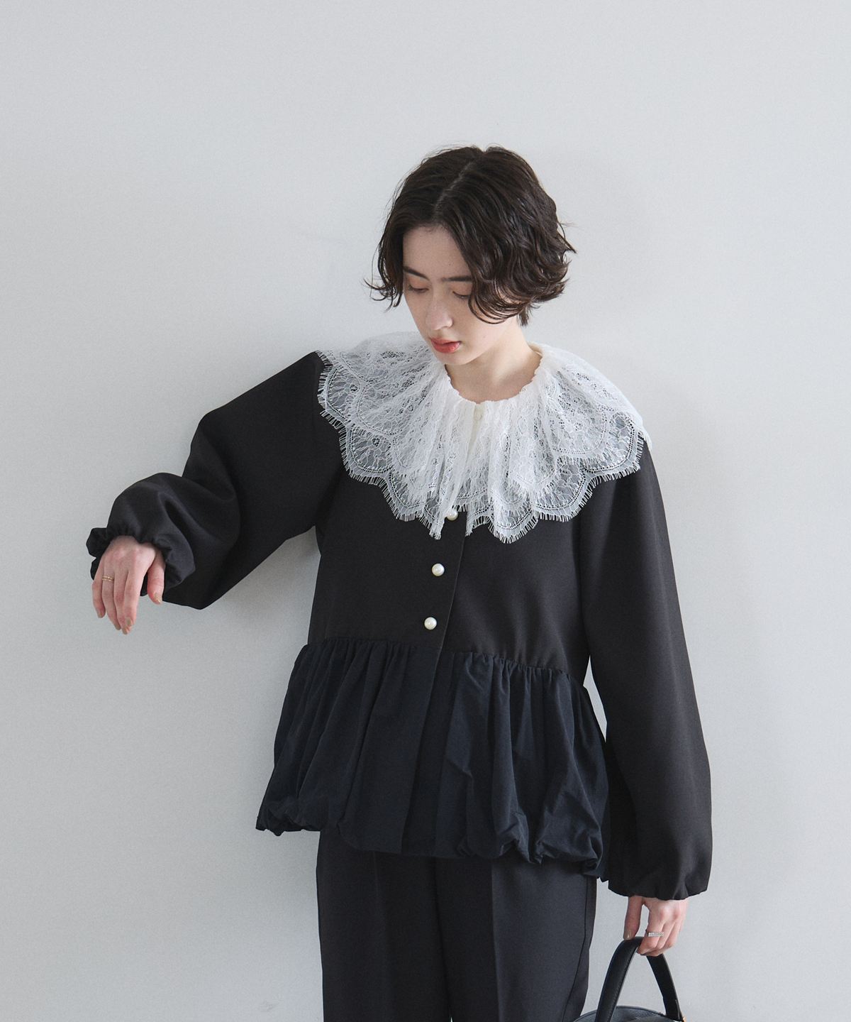 オフィシャルサイト限定】バルーンペプラムジャケット