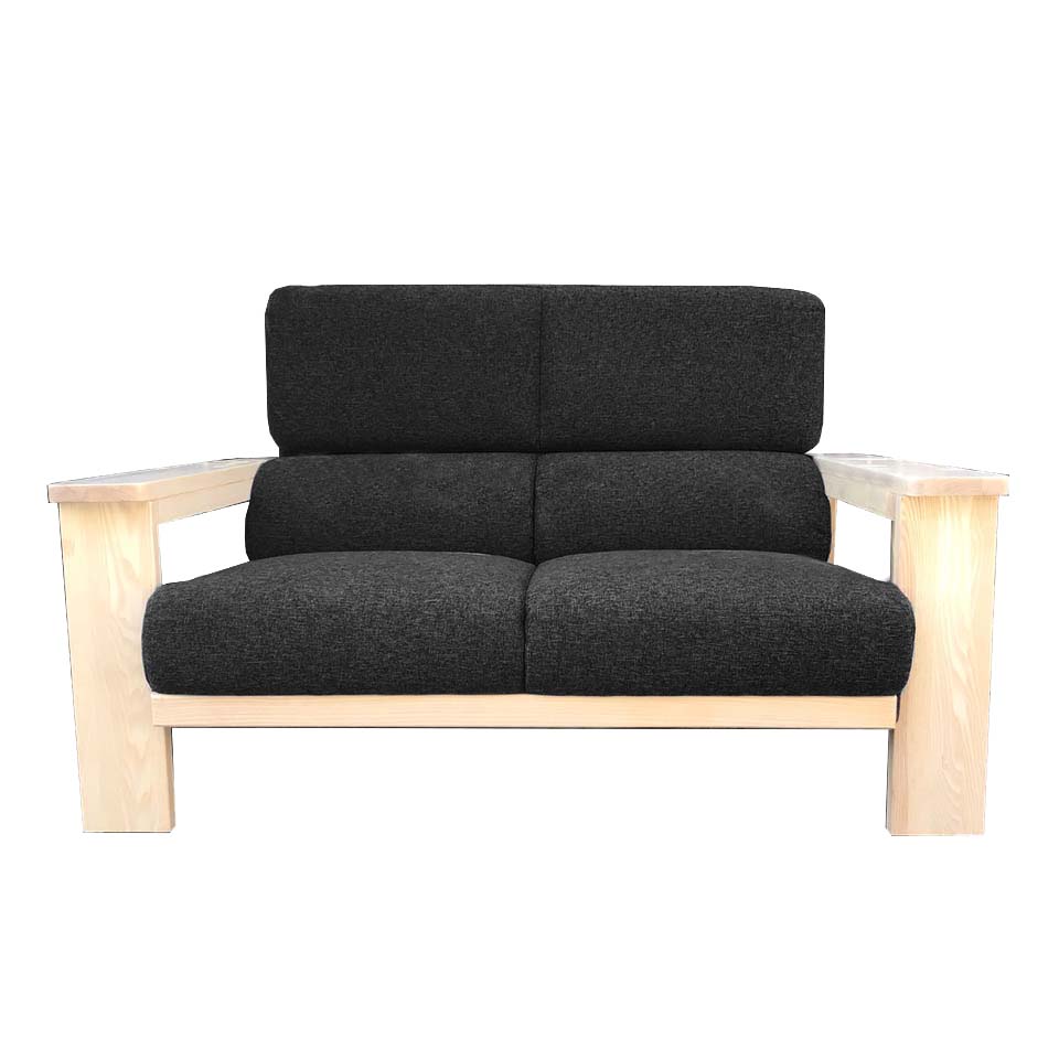ソファNC779 2人掛け【送料・開梱設置無料】 ブラック/ナチュラル