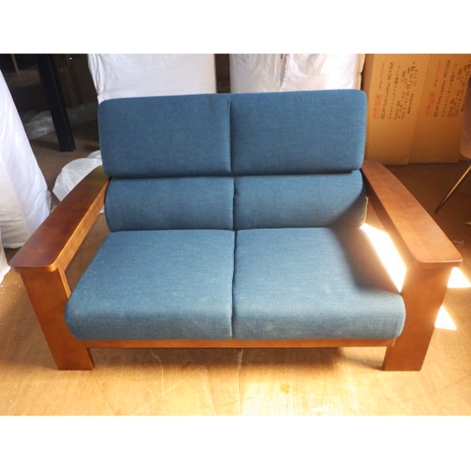 アウトレット】ソファNC779 2人掛け【送料・開梱設置無料】 ブルー