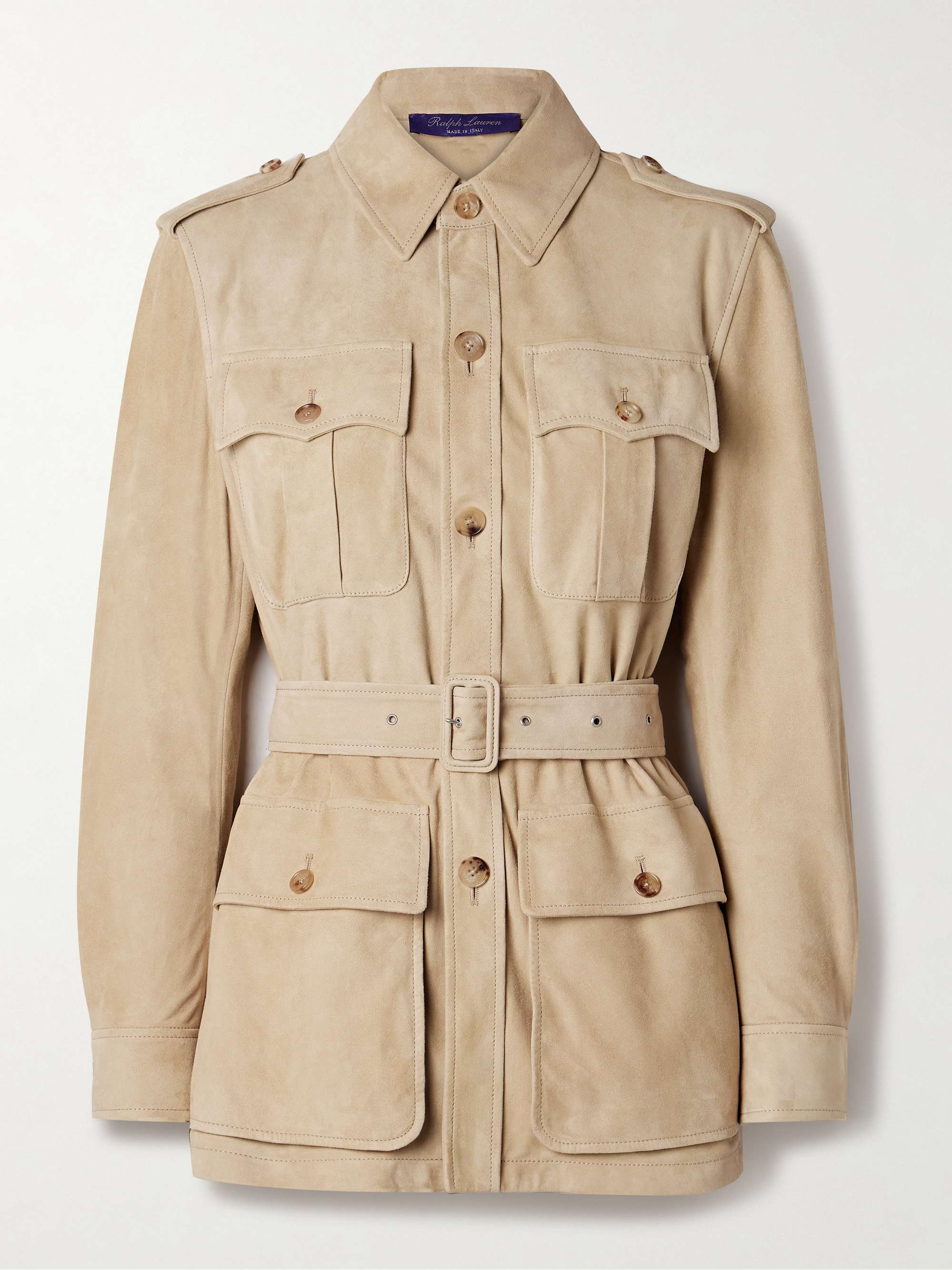 RALPH LAUREN COLLECTION Gabbie belted suede jacket | NET-A-PORTER