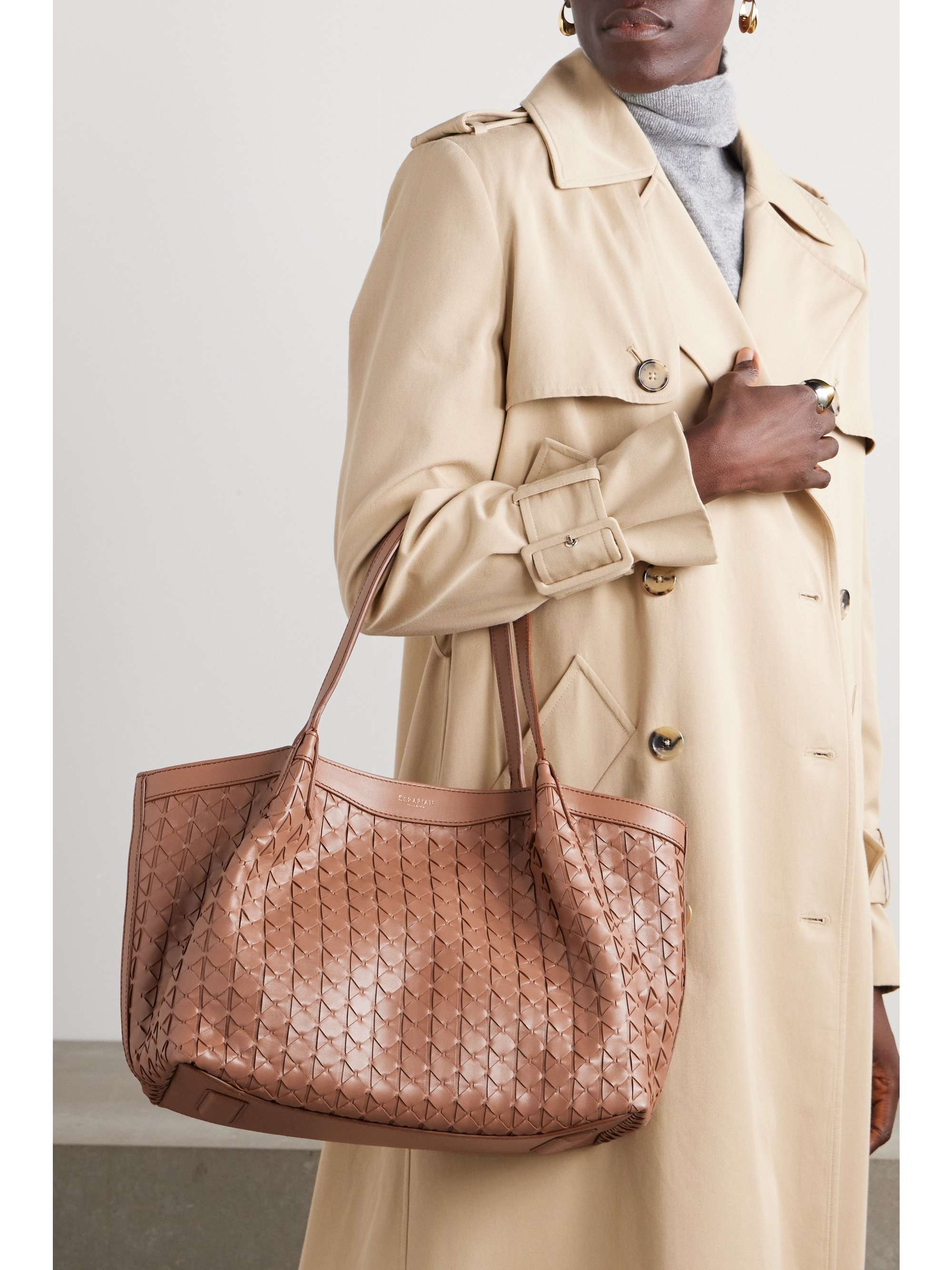 SERAPIAN Secret small woven leather tote | NET-A-PORTER
