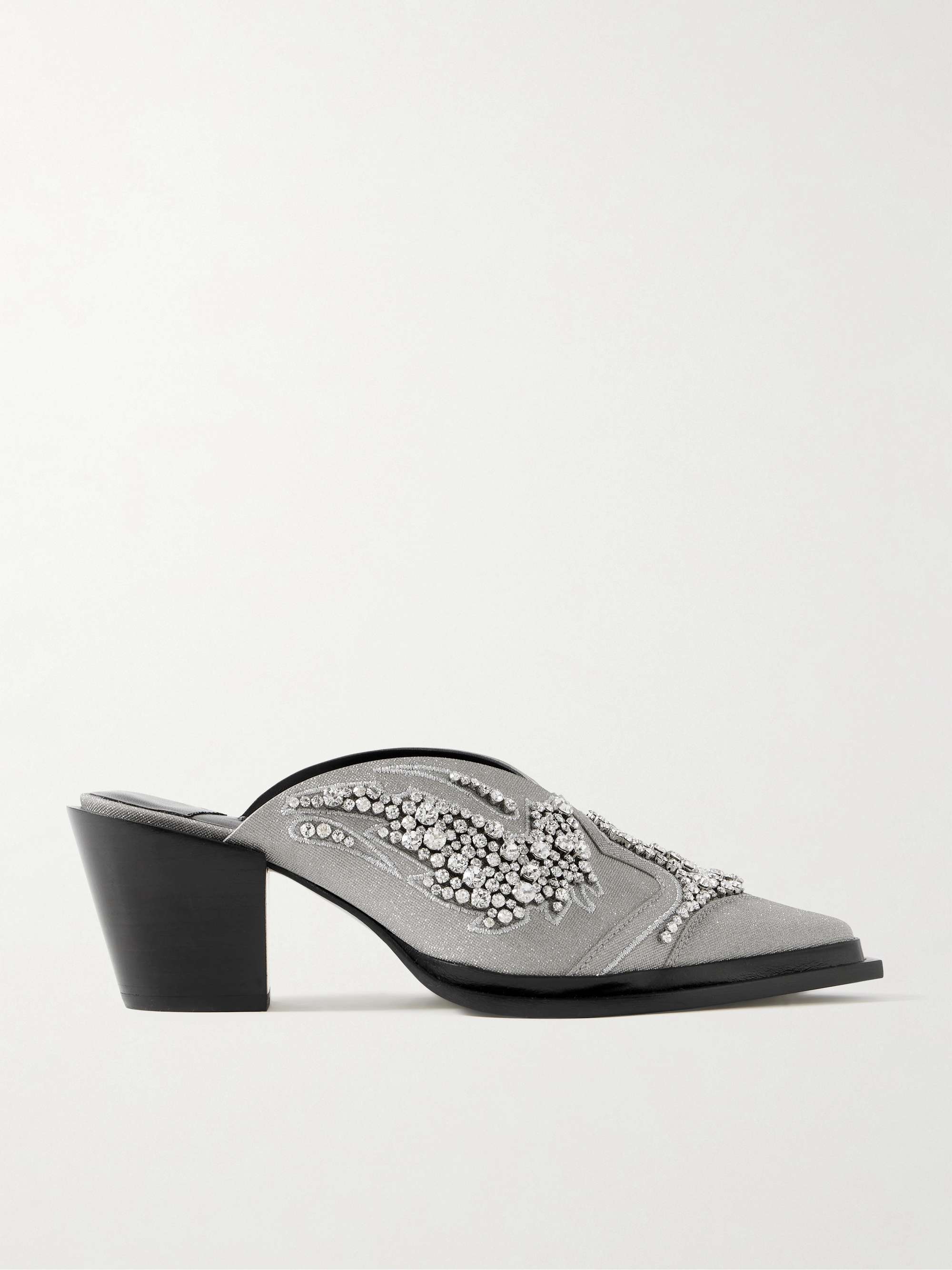 JIMMY CHOO Cece II 60 embroidered crystal-embellished metallic