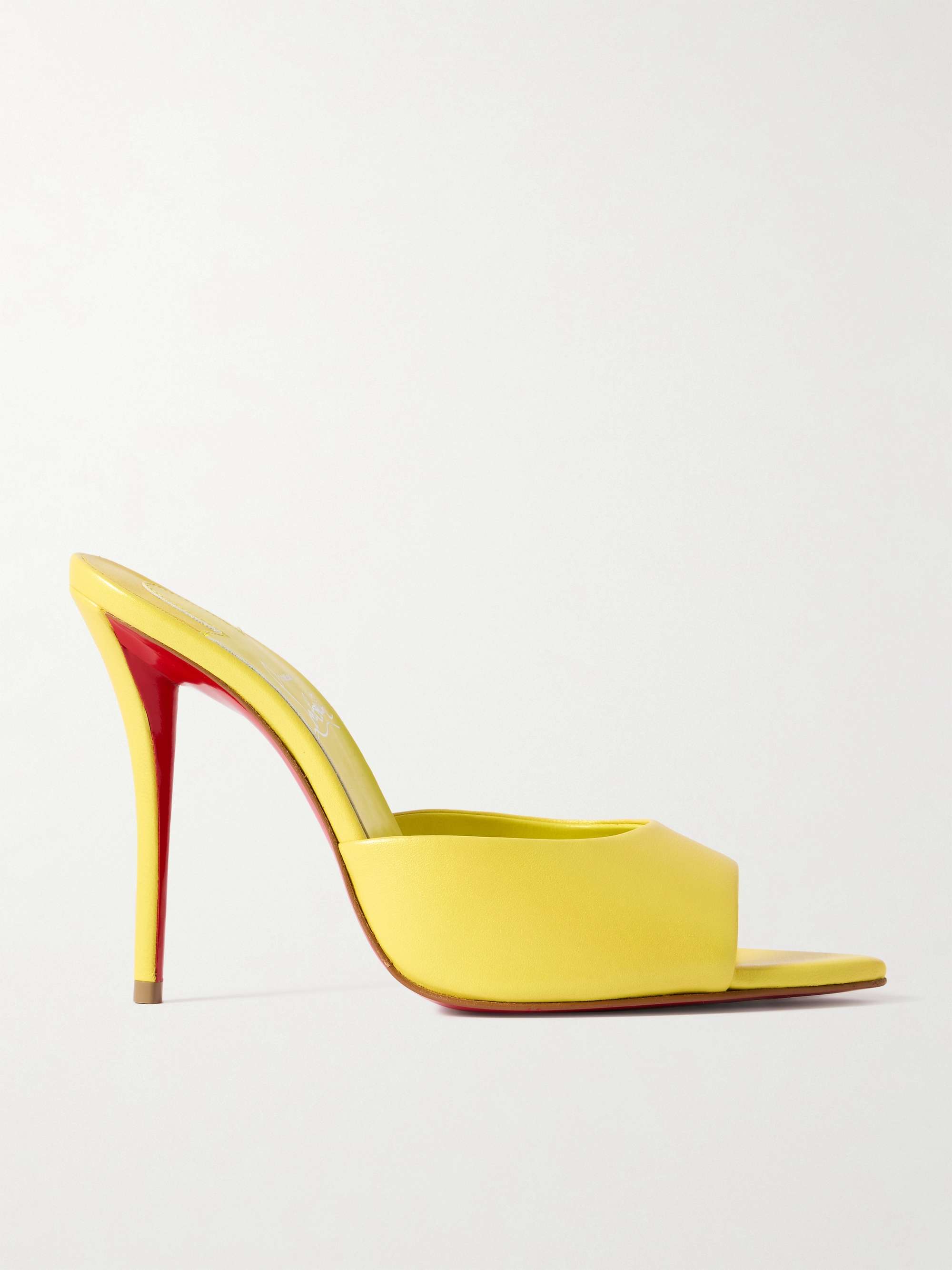 CHRISTIAN LOUBOUTIN Miss Z 100 leather mules | NET-A-PORTER