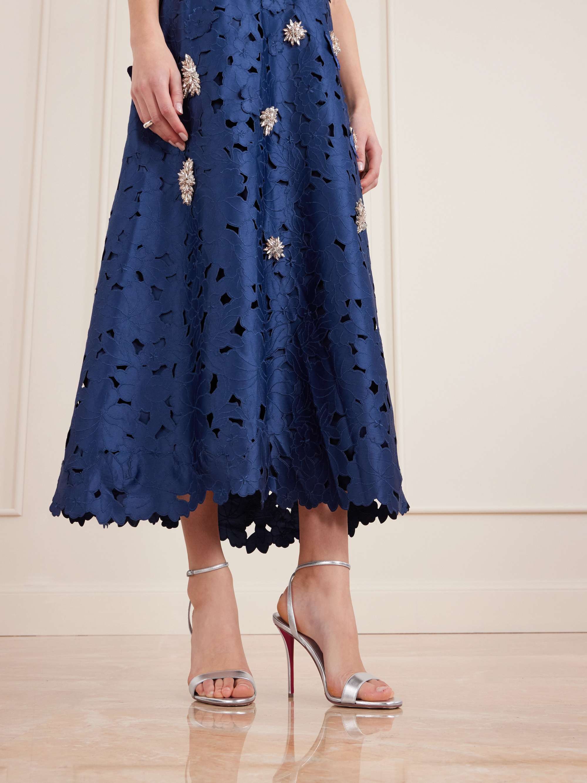 CHRISTIAN LOUBOUTIN Miss Z 100 metallic leather sandals | NET-A-PORTER