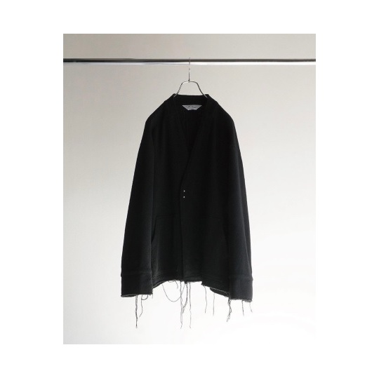 ANCELLM（アンセルム） PADDED QUILTING COLLARLESS JACKET （BLACK