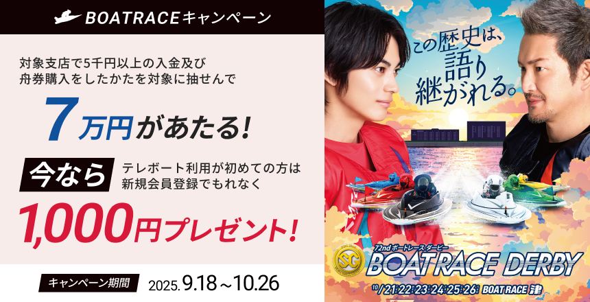 BOATRACEキャンペーン】 ヤングダービー・ボートレースダービー 応援