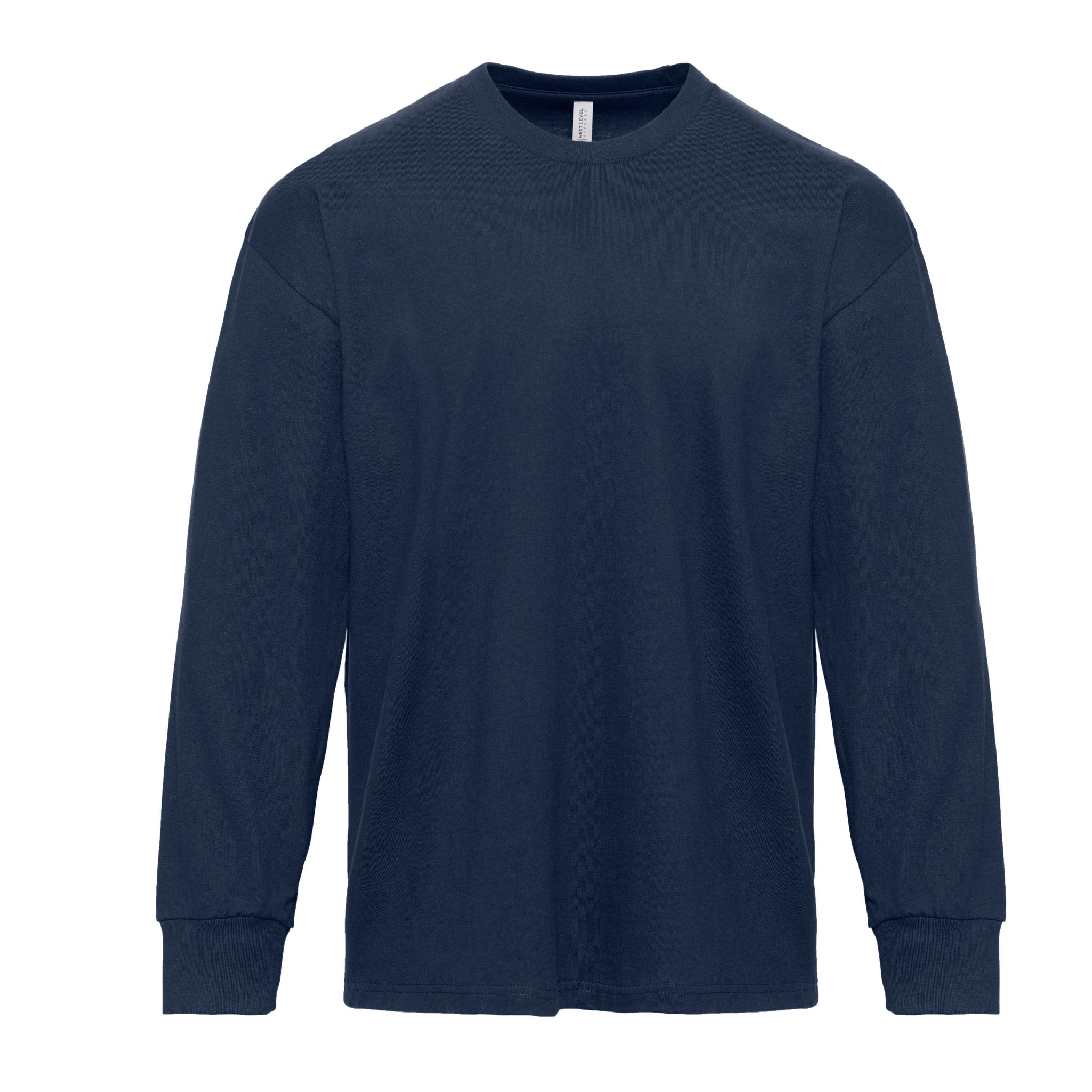 Heavyweight Cotton Long Sleeve T-Shirt - Midnight Navy