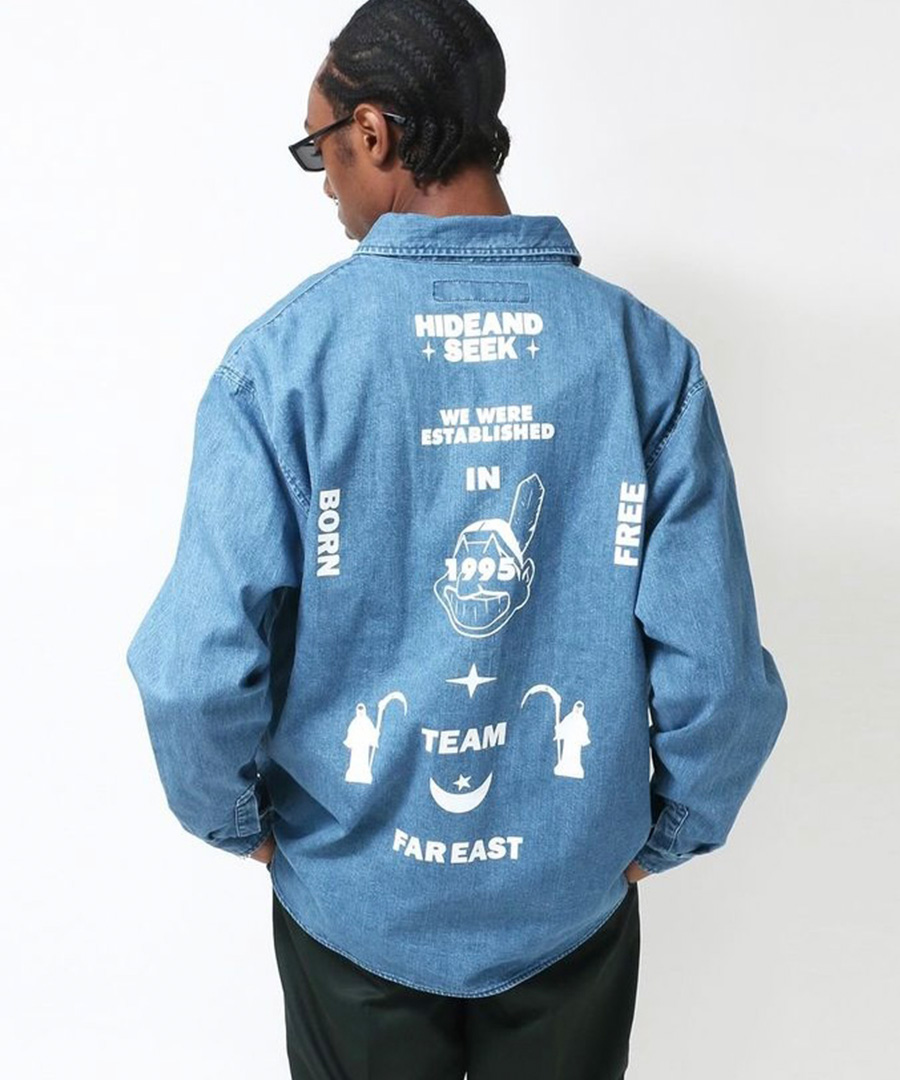 HIDEANDSEEK(ハイドアンドシーク) シャツ Denim B.D. L/S Shirt HS