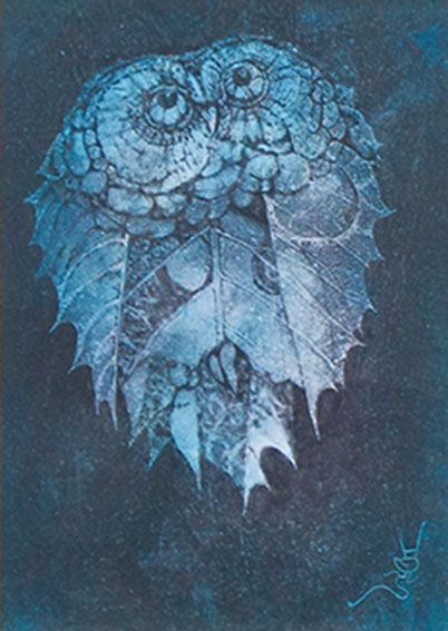 Ryonosuke Shimomura / 下村良之介画額「梟」 | Natsume Books