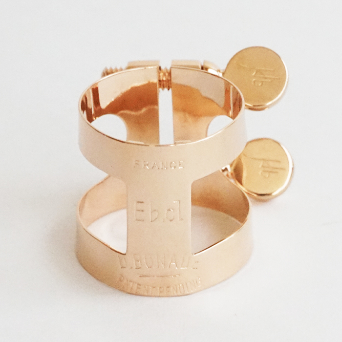 ボナード E♭クラリネットリガチャー 逆締め ピンクゴールド PGP