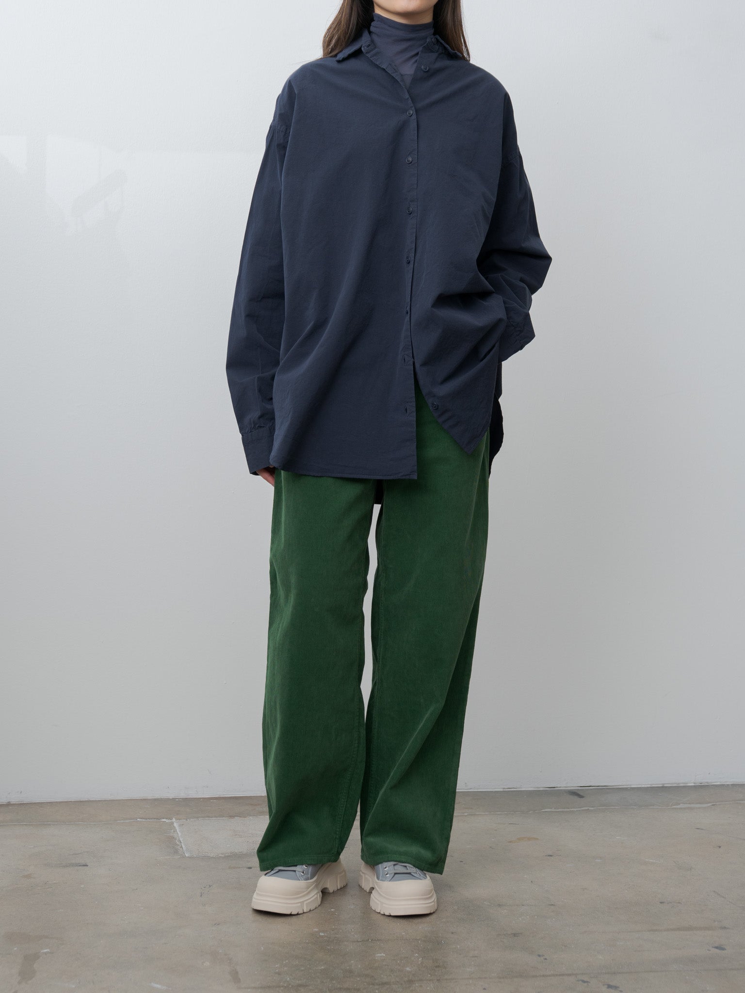 Namu Shop - Auralee Pigment Dyed Finx Corduroy Wide 5P Pants