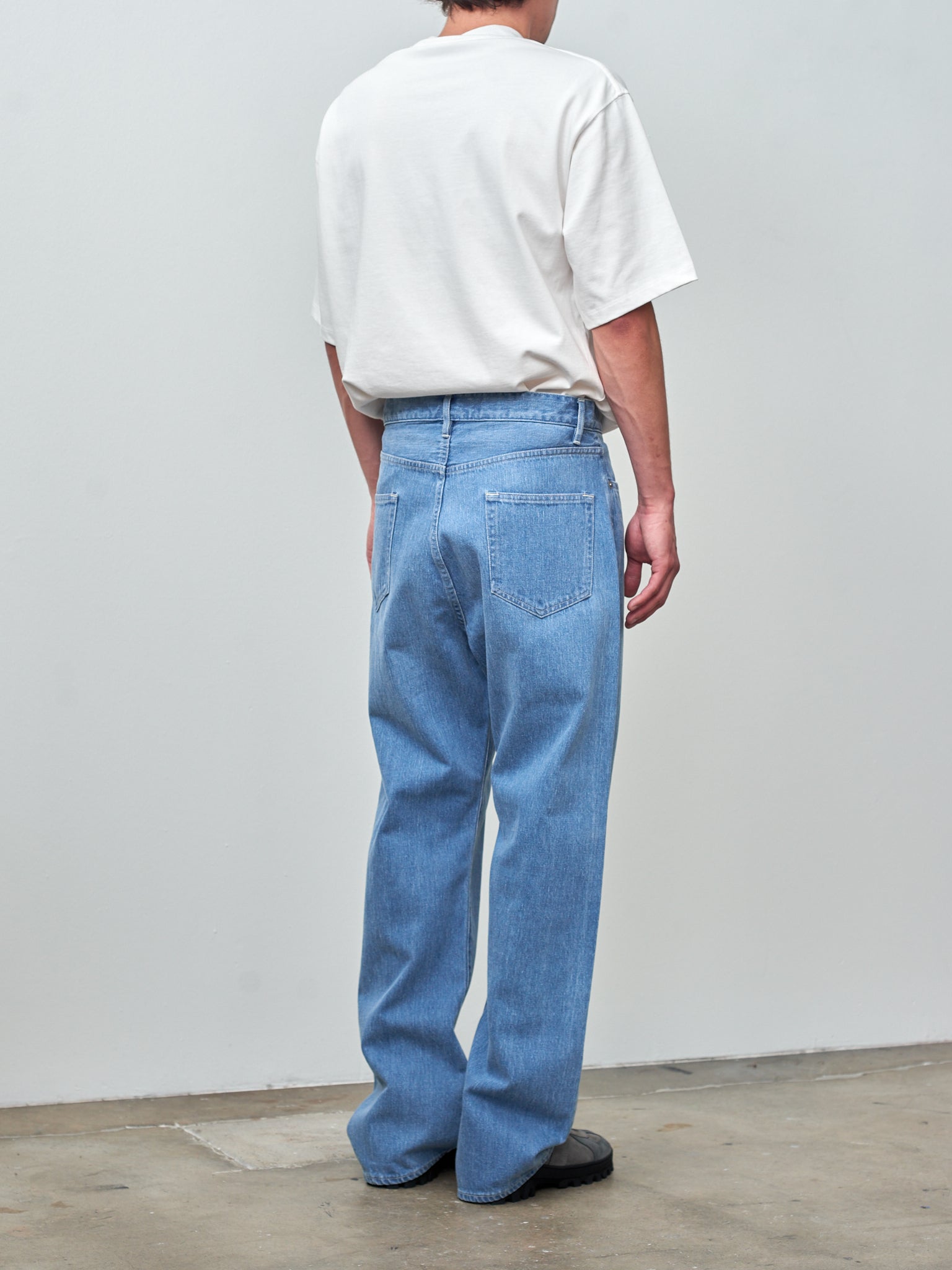 Namu Shop - Auralee Selvedge Faded Light Denim Pants - Light Indigo