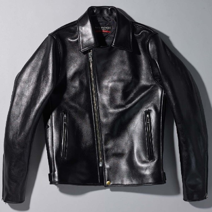 0801 BONNY-0 レザーダブルライダースジャケット ブラック｜レザー